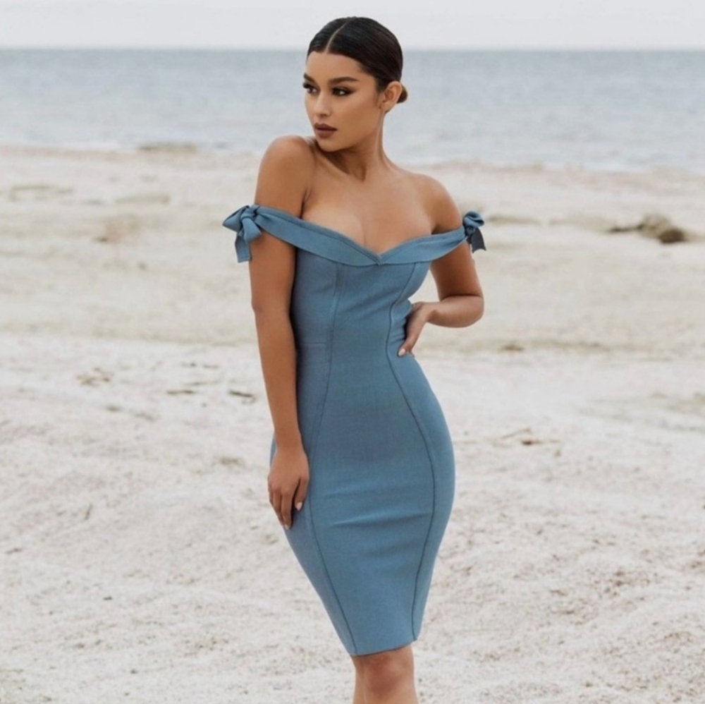 House Of CB Bodycon Off Shoulder Dress, Small